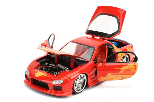 MAZDA RX-7 JULIUS ORANGE FAST & FURIOUS 1/24 SCALE DIECAST CAR