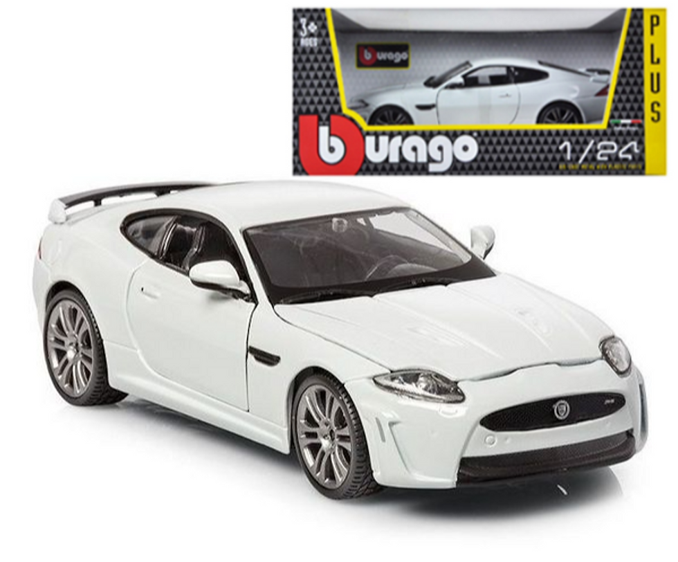 JAGUAR XKR-S WHITE 1/24 SCALE DIECAST CAR MODEL BY BBURAGO 21063