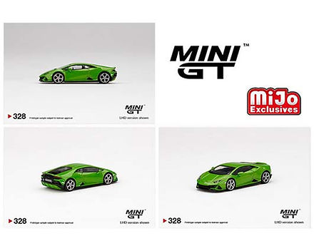 LAMBORGHINI HURACAN EVO GREEN 1/64 SCALE DIECAST CAR BY MINI GT