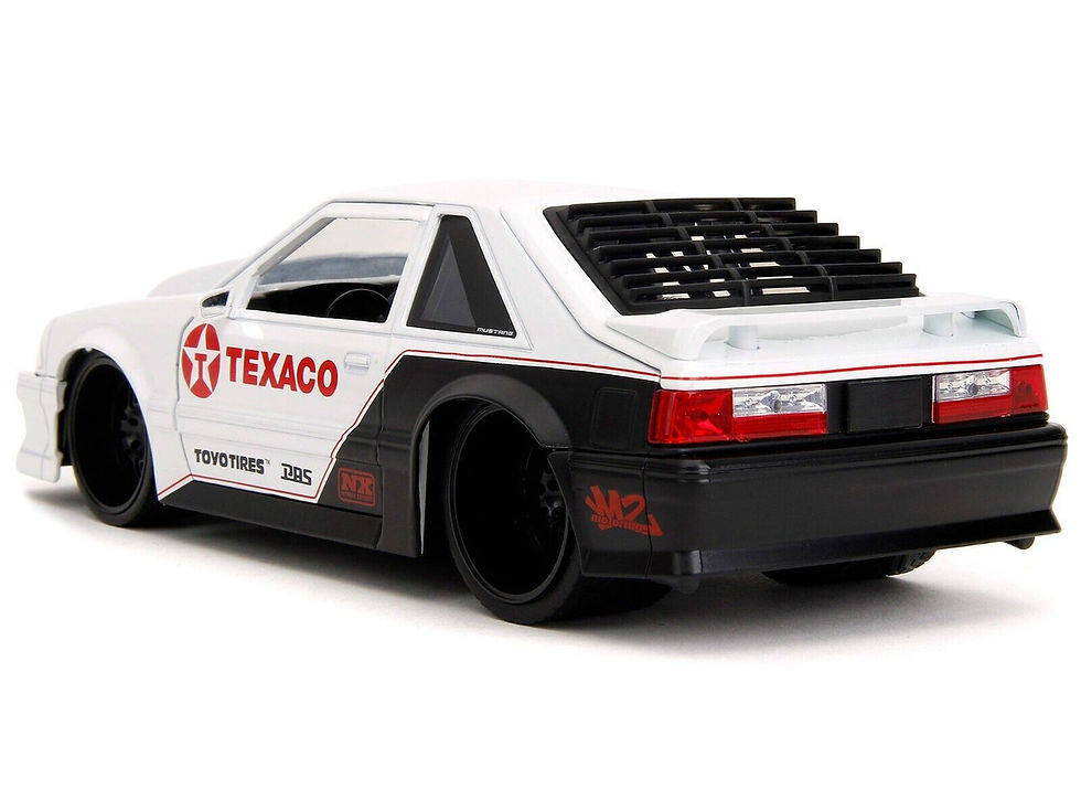 Thumbnail: 1989 FORD MUSTANG GT TEXACO WHITE 1/24 DIECAST CAR MODEL BY JADA TOYS 35032