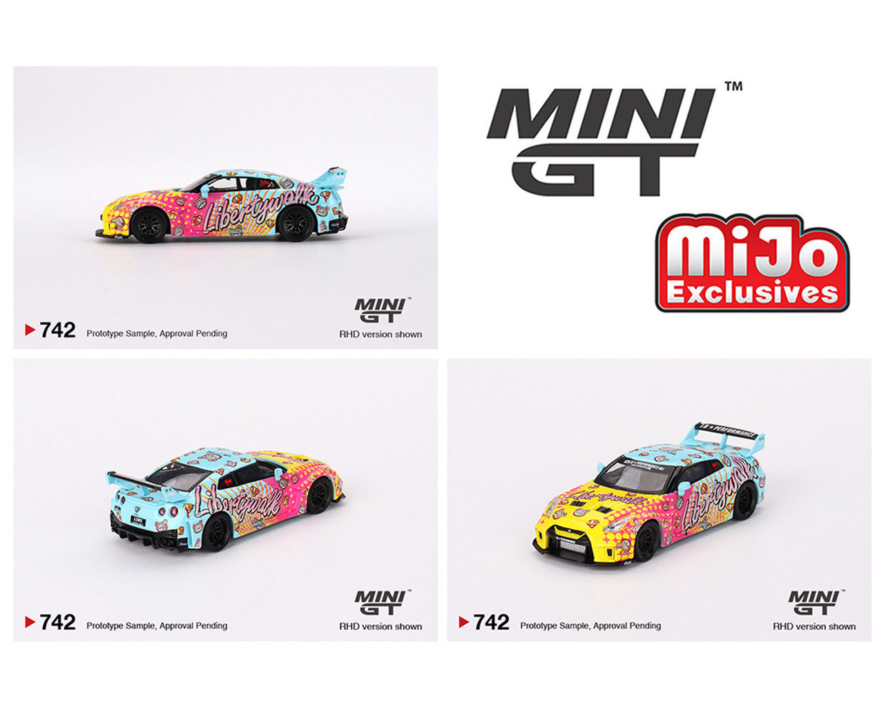 NISSAN SKYLINE GT-R 35GT-RR VER.1 LBWK KUMA LB-SILHOUETTE 1/64 MINI GT MGT00742