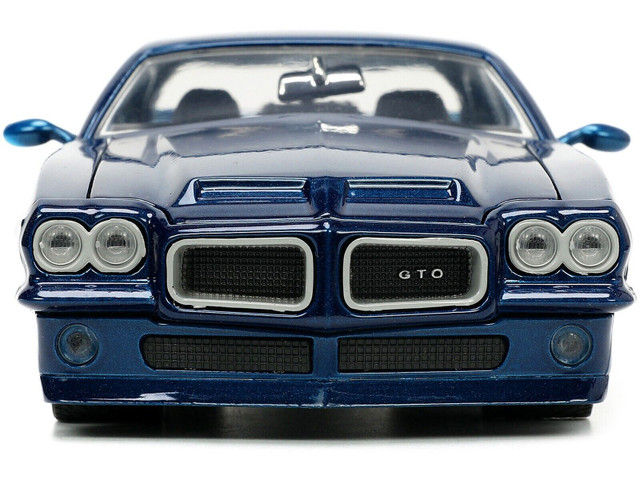Thumbnail: 1971 PONTIAC GTO BLUE METALLIC 1/24 SCALE DIECAST CAR MODEL BY JADA TOYS 33545
