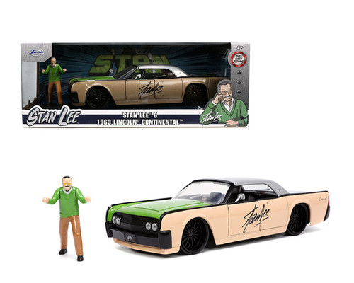 1963 LINCOLN CONTENENTAL STAN LEE FIGURE HOLLYWOOD RIDES 1/24