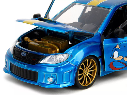 2012 SUBARU IMPREZA WRX STI SONIC HEDGEHOG FIGURE 1/24 CAR BY JADA