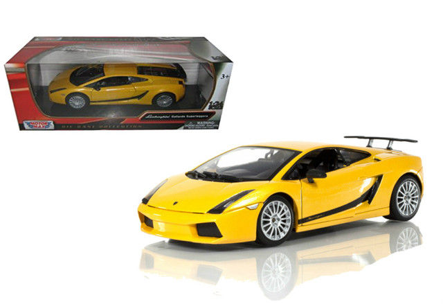 LAMBORGHINI GALLARDO SUPERLEGGERA YELLOW 1/18 DIECAST CAR BY MOTOR MAX 73181