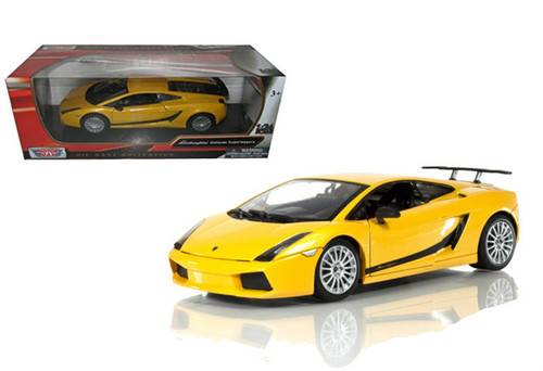 LAMBORGHINI GALLARDO SUPERLEGGERA YELLOW 1/18 DIECAST CAR BY MOTOR