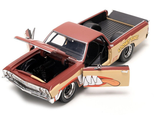 1967 CHEVROLET EL CAMINO & TAZ FIGURE LOONEY TUNES 1/24 CAR BY
