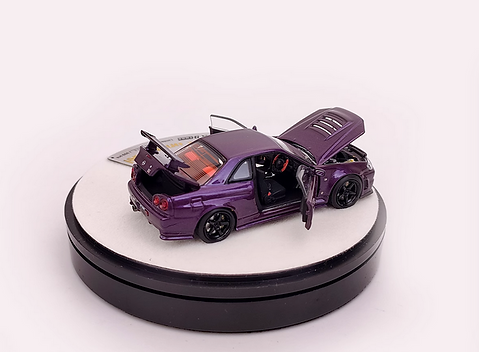 NISSAN SKYLINE GT-R R34 Z-TUNE MIDNIGHT PURPLE 1/64 DIECAST