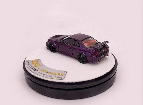 NISSAN SKYLINE GT-R R34 Z-TUNE MIDNIGHT PURPLE 1/64 DIECAST