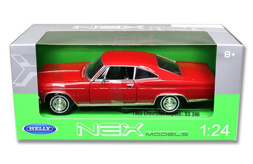 1965 Chevy Impala SS396, Blue - Welly 22417 -1/24 Scale Diecast Model Toy Car (Brand New, But NOT IN BOX - Foto 5