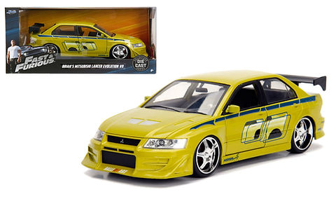 MITSUBISHI LANCER EVO III FAST & FURIOUS 1/24 DIECAST CAR BY