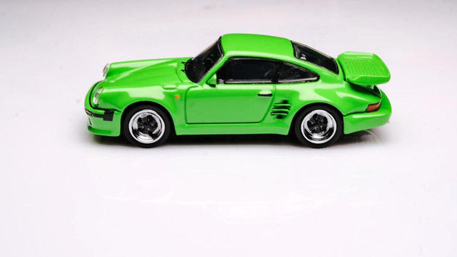 Thumbnail: PORSCHE 930 RWB BLACK BIRD GREEN REMOVABLE TAIL 1/64 SCALE DIECAST CAR BY BSC