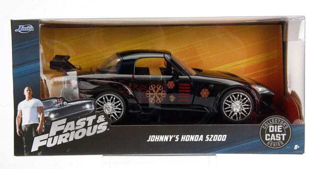 Thumbnail: HONDA S2000 JOHNNY'S BLACK FAST & FURIOUS 1/24 DIECAST CAR BY JADA TOYS 99541