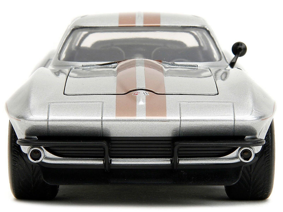 Thumbnail: 1966 CHEVROLET CORVETTE SILVER 1/24 SCALE DIECAST CAR MODEL BY JADA TOYS 34208