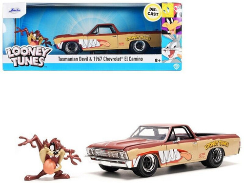 1967 CHEVROLET EL CAMINO & TAZ FIGURE LOONEY TUNES 1/24 CAR BY