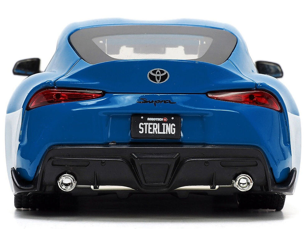 Thumbnail: 2020 TOYOTA SUPRA BLUE MAX STERLING FIGURE ROBOTECH 1/24 CAR BY JADA TOYS 33676