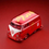 Thumbnail: VOLKSWAGEN KOMBI BUS YEAR OF THE DRAGON RED 1/64 DIECAST CAR BY HU MODELS