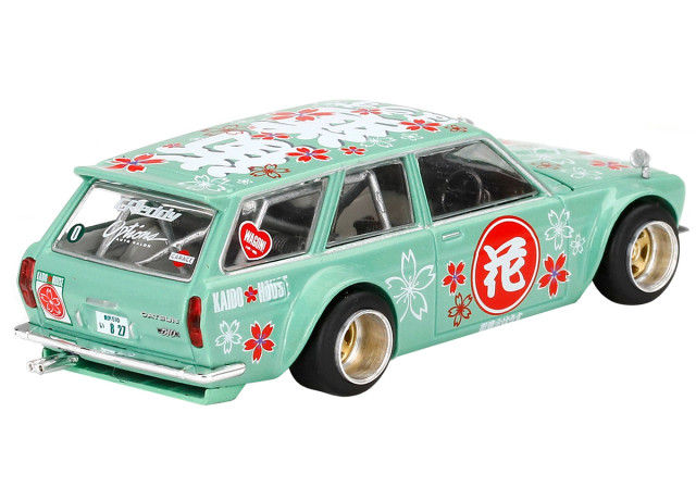 Thumbnail: DATSUN KAIDO 510 WAGON GREEN HANAMI V2 1/64 DIECAST CAR BY KAIDO HOUSE KHMG013