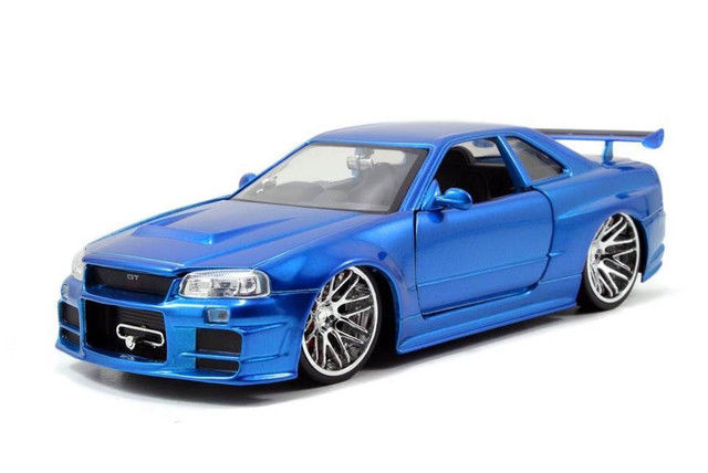 Thumbnail: NISSAN SKYLINE GT-R R34 BRIAN'S FAST & FURIOUS 1/24 DIECAST CAR JADA TOYS 97173