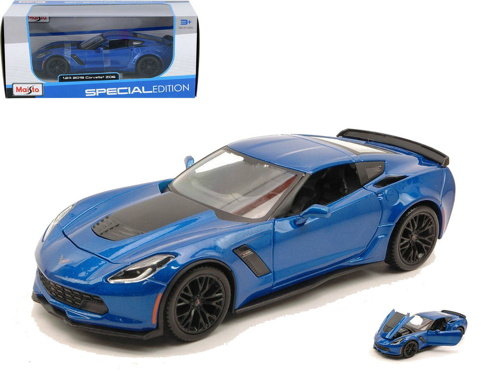 2015 CHEVROLET CORVETTE Z06 C7 STINGRAY BLUE 1/24 DIECAST CAR MODEL MAISTO 31133
