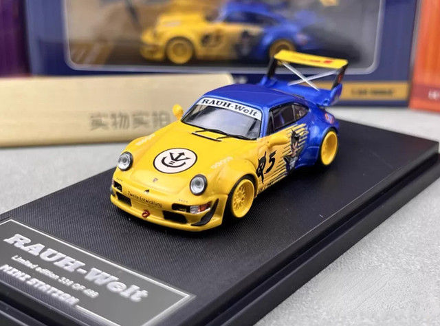 Thumbnail: PORSCHE 964 RWB DRAGONBALL Z VEGETA WITH FIGURE 1/64 DIECAST CAR BY MINI STATION