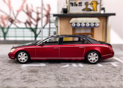 MERCEDES BENZ MAYBACH 62 BLACK & RED 1/64 DIECAST CAR MODEL BY
