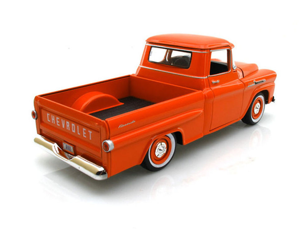 Thumbnail: 1958 CHEVROLET APACHE FLEETSIDE TRUCK ORANGE 1/24 DIECAST BY MOTOR MAX 79311