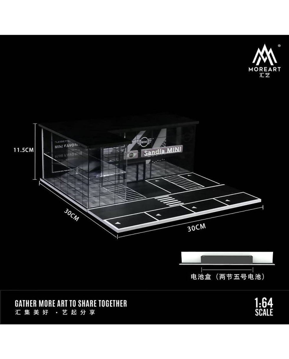 Thumbnail: BMW MINI4S SHOWROOM DEALERSHIP LIGHTED DIORAMA FOR 1/64 DIECAST CAR BY MOREART