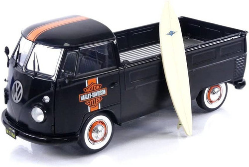 1950 VOLKSWAGEN T1 TRUCK HARLEY DAVIDSON SURFBOARD 1/18 DIECAST