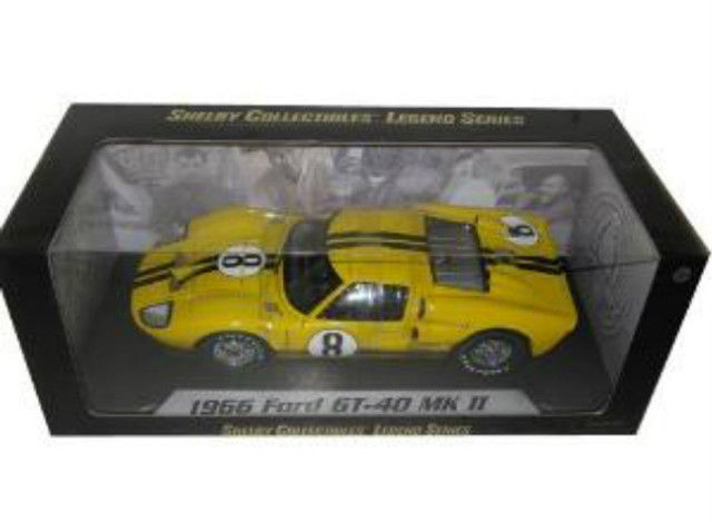 Thumbnail: 1966 FORD GT40 GT 40 MK II #8 YELLOW 1/18 DIEAST CAR SHELBY COLLECTIBLES SC417