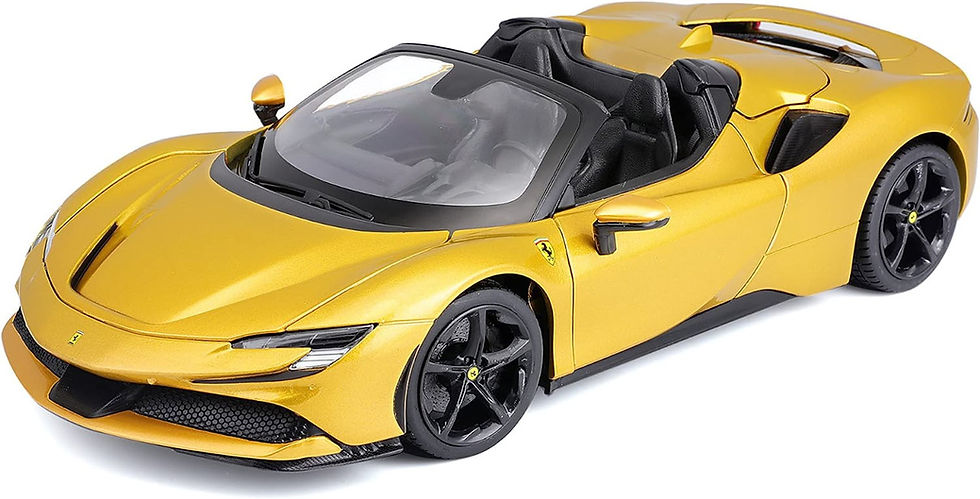 Thumbnail: FERRARI SF90 SPIDER GOLD 1/18 SCALE DIECAST CAR MODEL BY BBURAGO 16016