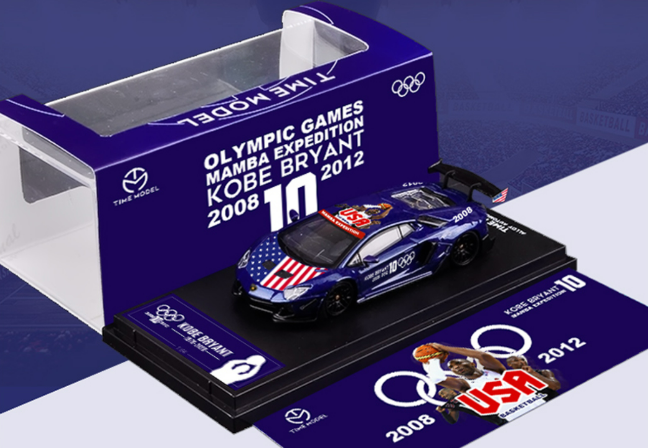 LAMBORGHINI AVENTADOR LP700-4 OLYMPIC KOBE BRYANT 1/64 DIECAST CAR BY TIME MICRO