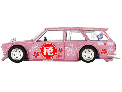 DATSUN KAIDO 510 WAGON PINK HANAMI V1 1/64 DIECAST CAR BY KAIDO