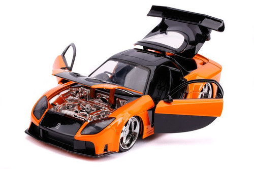 MAZDA RX-7 HAN'S FAST & FURIOUS 1/24 SCALE DIECAST CAR MODEL BY