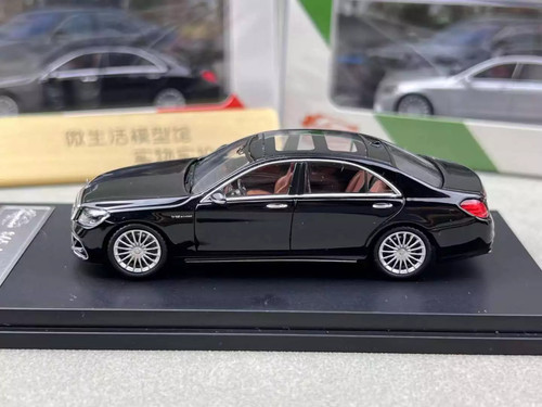 MERCEDES BENZ S65 AMG W222 BLACK 1/64 SCALE DIECAST CAR MODEL BY