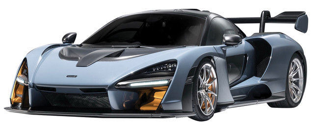 Thumbnail: MCLAREN SENNA GRAY BLUE 1/24 SCALE DIECAST CAR MODEL BY MOTOR MAX 79355