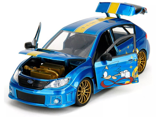 2012 SUBARU IMPREZA WRX STI SONIC HEDGEHOG FIGURE 1/24 CAR BY JADA