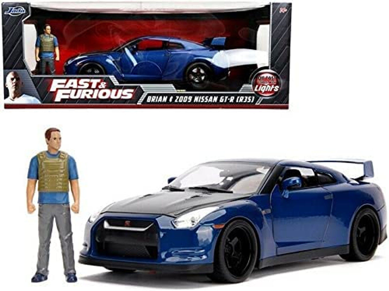 2009 NISSAN GT-R R35 FAST & FURIOUS 1/18 DIECAST CAR BY JADA TOYS 31142