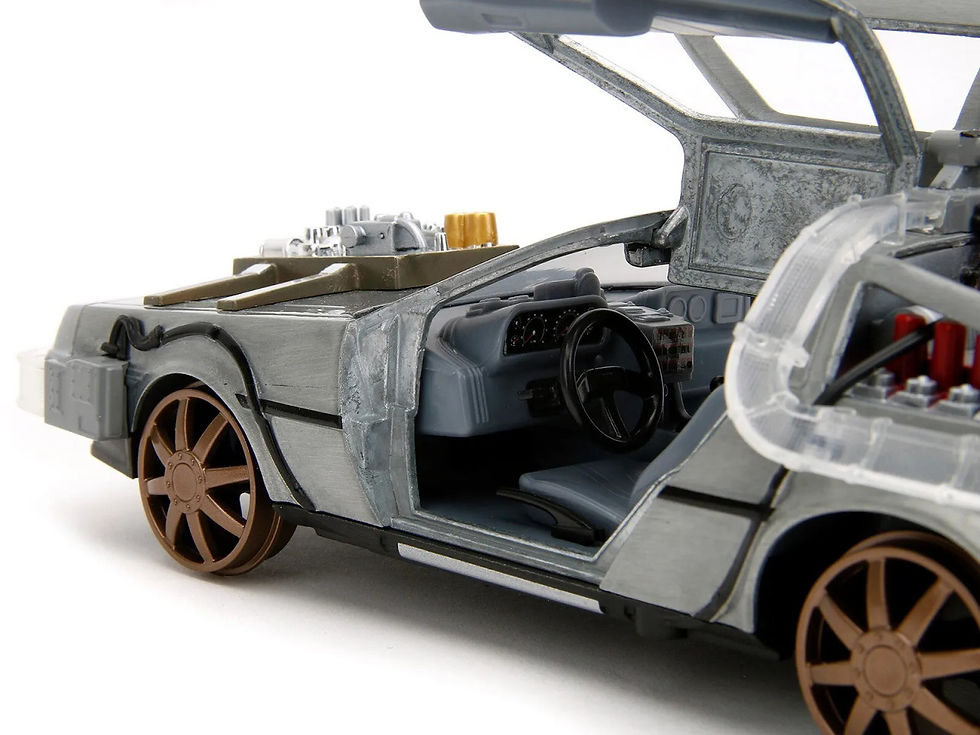 Thumbnail: DELOREAN TIME MACHINE TRAIN VERSION BACK TO THE FUTURE 3 1/24 BY JADA TOYS 34996