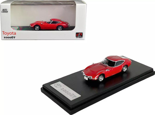 TOYOTA 2000 GT 2000GT RED 1/64 SCALE DIECAST CAR MODEL BY LCD