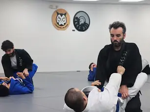Students training in a Brazilian Jiu Jitsu class at Liberdade Jiu Jitsu in Nashville, TN