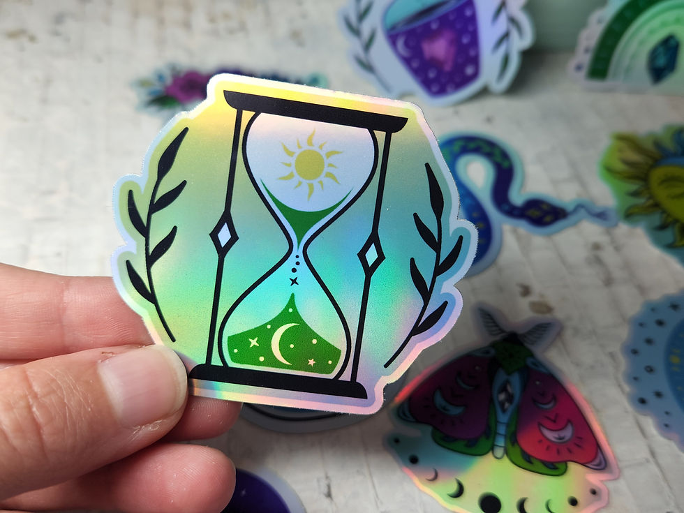 Thumbnail: Cute Holographic Witchy Boho Occult Assorted Stickers (10 Pack)