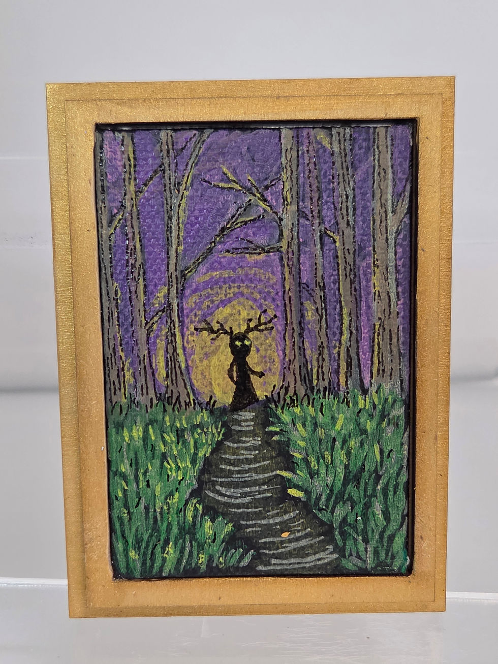Thumbnail: Forest Guardian | 2in x 3in Canvas Mini Painting
