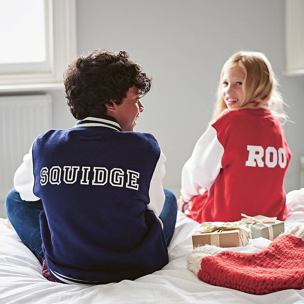 Thumbnail: childrens retro baseball jackets with bespoke childrens name on the back
