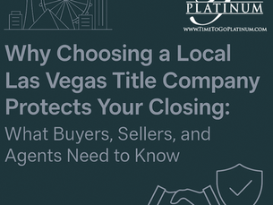 Image explaining why a local Las Vegas title company provides stronger protection, faster communication, and Nevada‑specific expertise