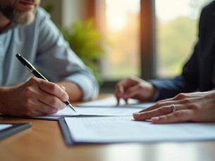 Mobile Notary Henderson NV visiting a client’s home for a real estate closing.