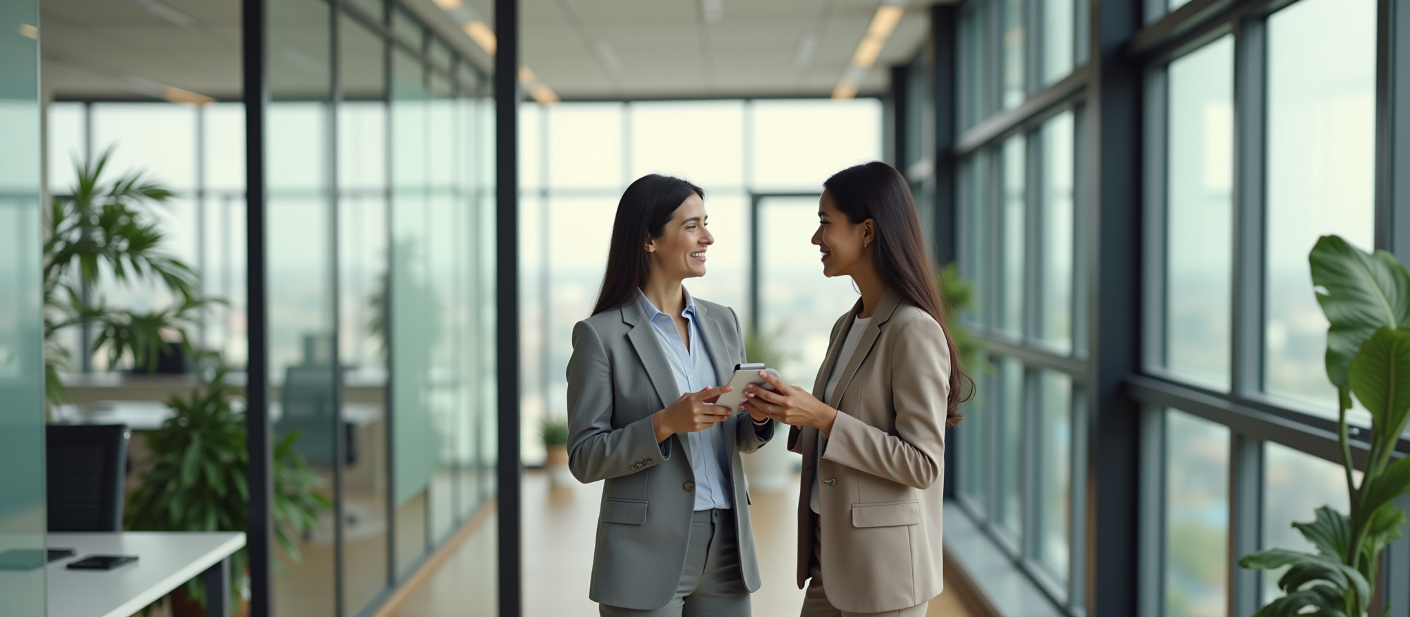 Platinum Title & Escrow officer guiding a client through closing documents in a calm, professional office.