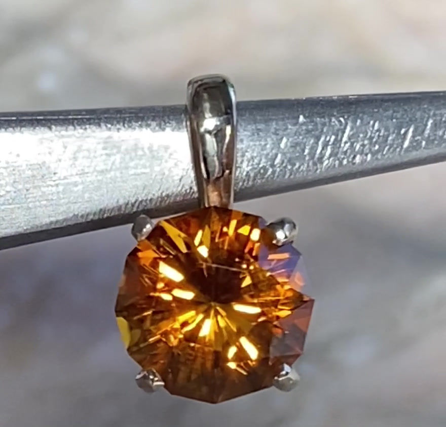 Thumbnail: Madeira Citrine in 10k Setting/14k Chain