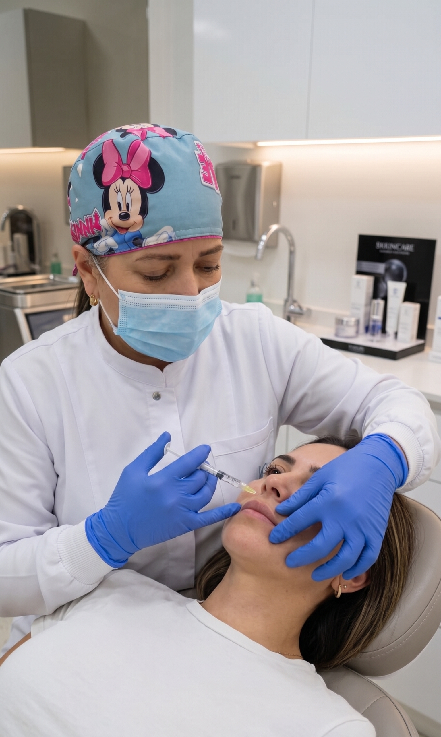 Aplicación de ácido hialurónico para armonización facial