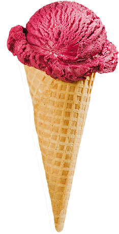 Raspberry Ice Cream Cone